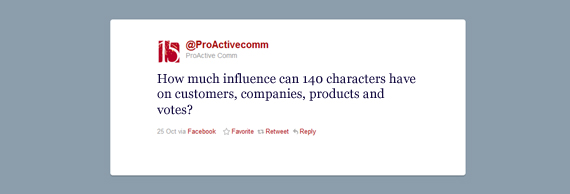 The power of 140 characters or less