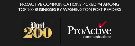 ProActive Communications Picked #4 Among Top 200 Businesses By Washington Post Readers